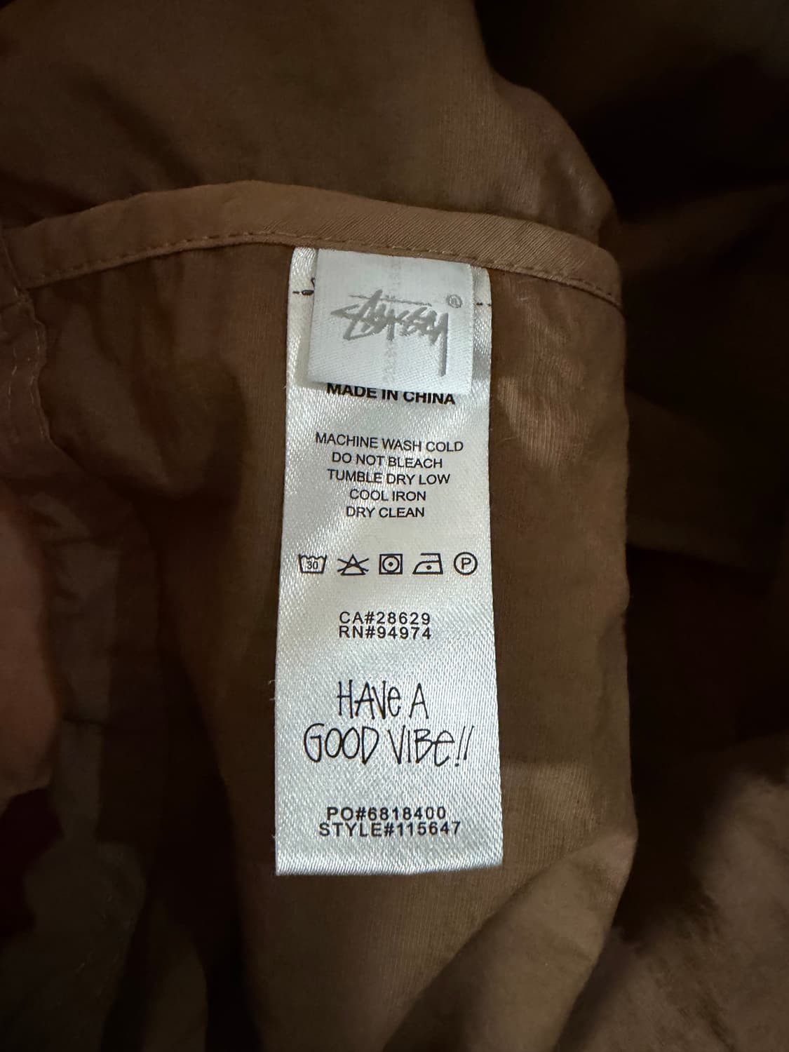 스투시 비치쉘 웨이브 자켓 (브라운) 상품이미지6