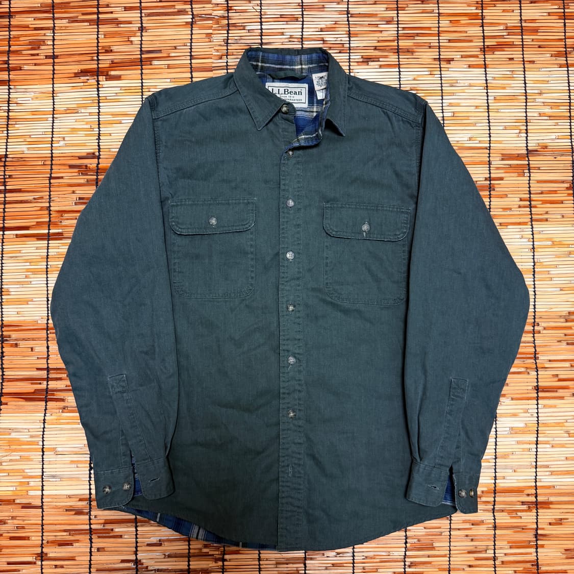 L.L.Bean 일본판 카키 셔츠 m 상품이미지1