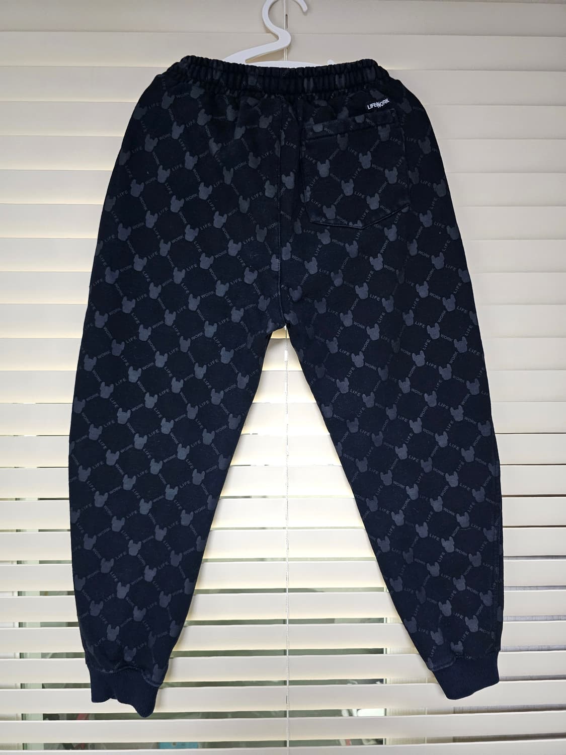 라이프워크 모노그램 패턴 기모 조거팬츠 XS 상품이미지3
