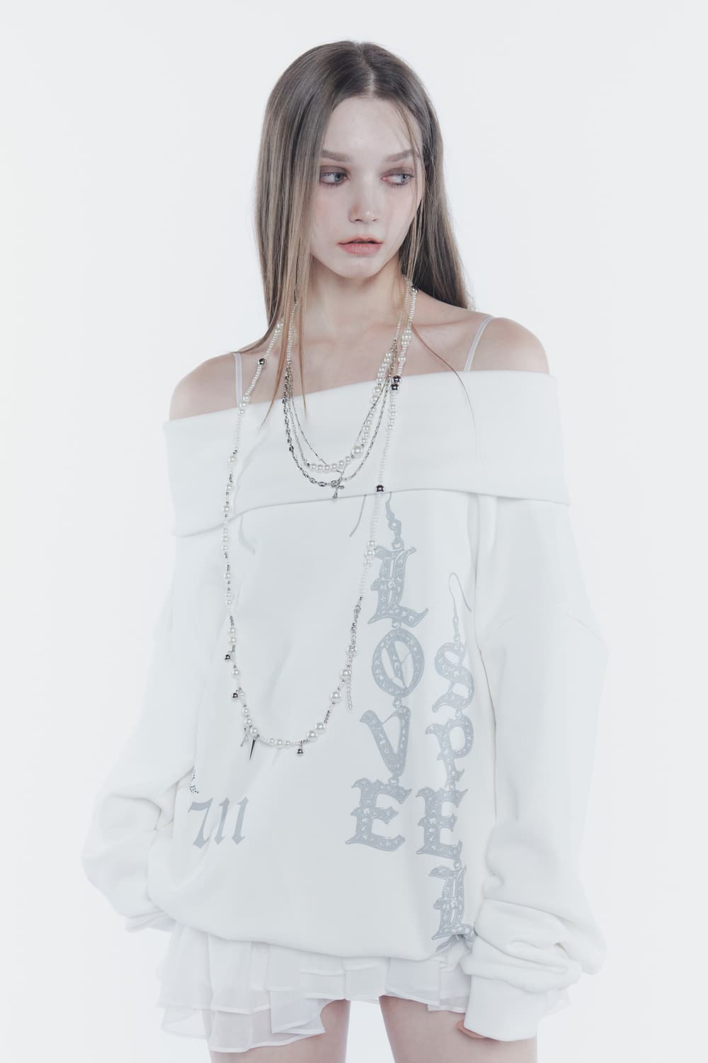 페인오어플레져 오프숄더 스웻셔츠  상품이미지1