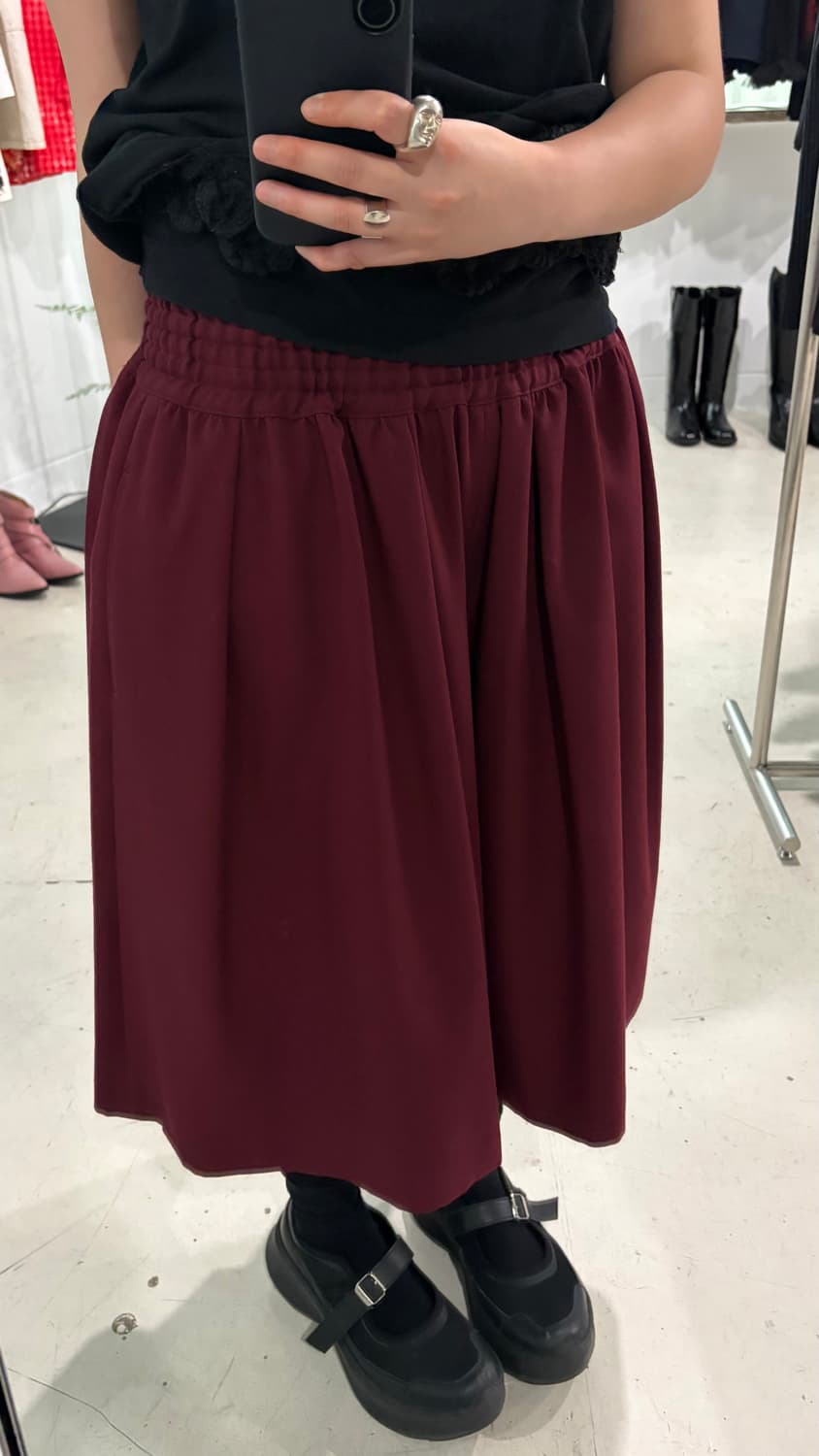 Gathered Structure Skirt Pants 상품이미지10