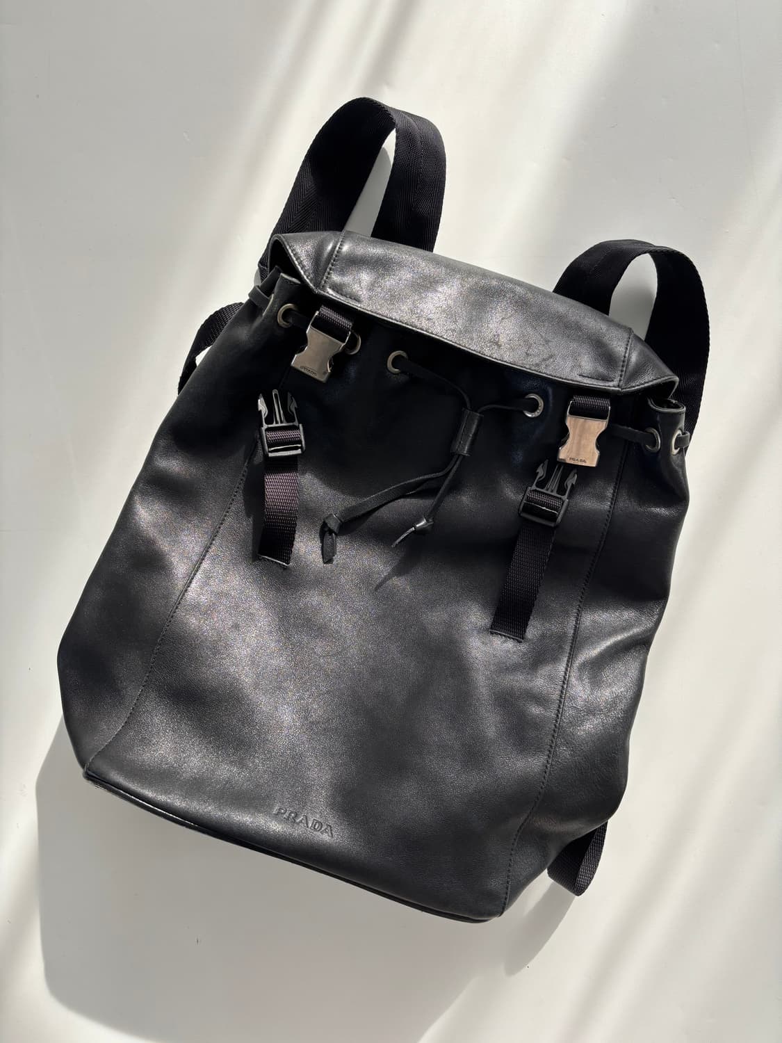 Prada 프라다 블랙 레더 백팩 상품이미지3