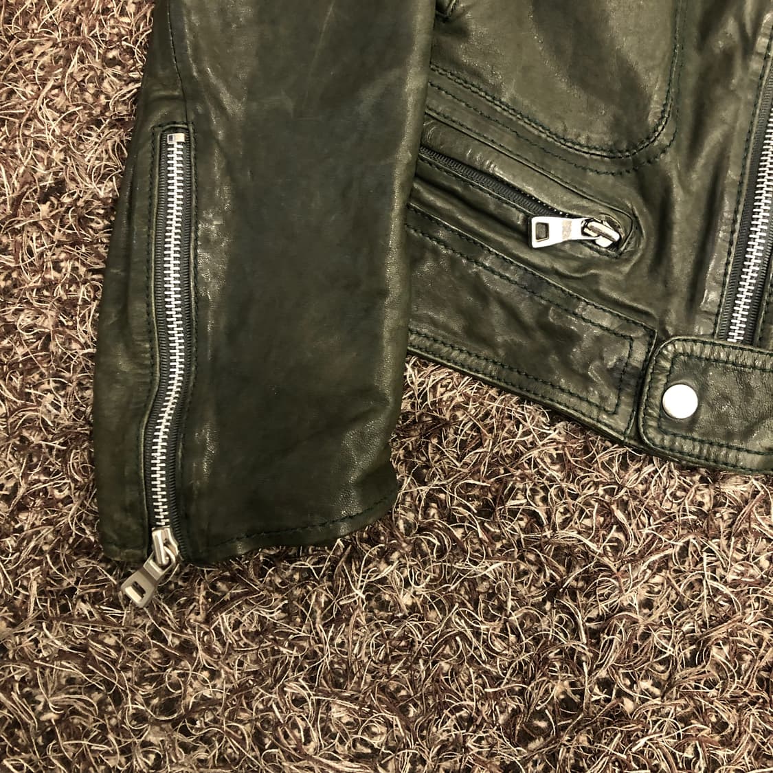 빈티지 양가죽 바이커 레더 가죽 자켓 상품이미지4