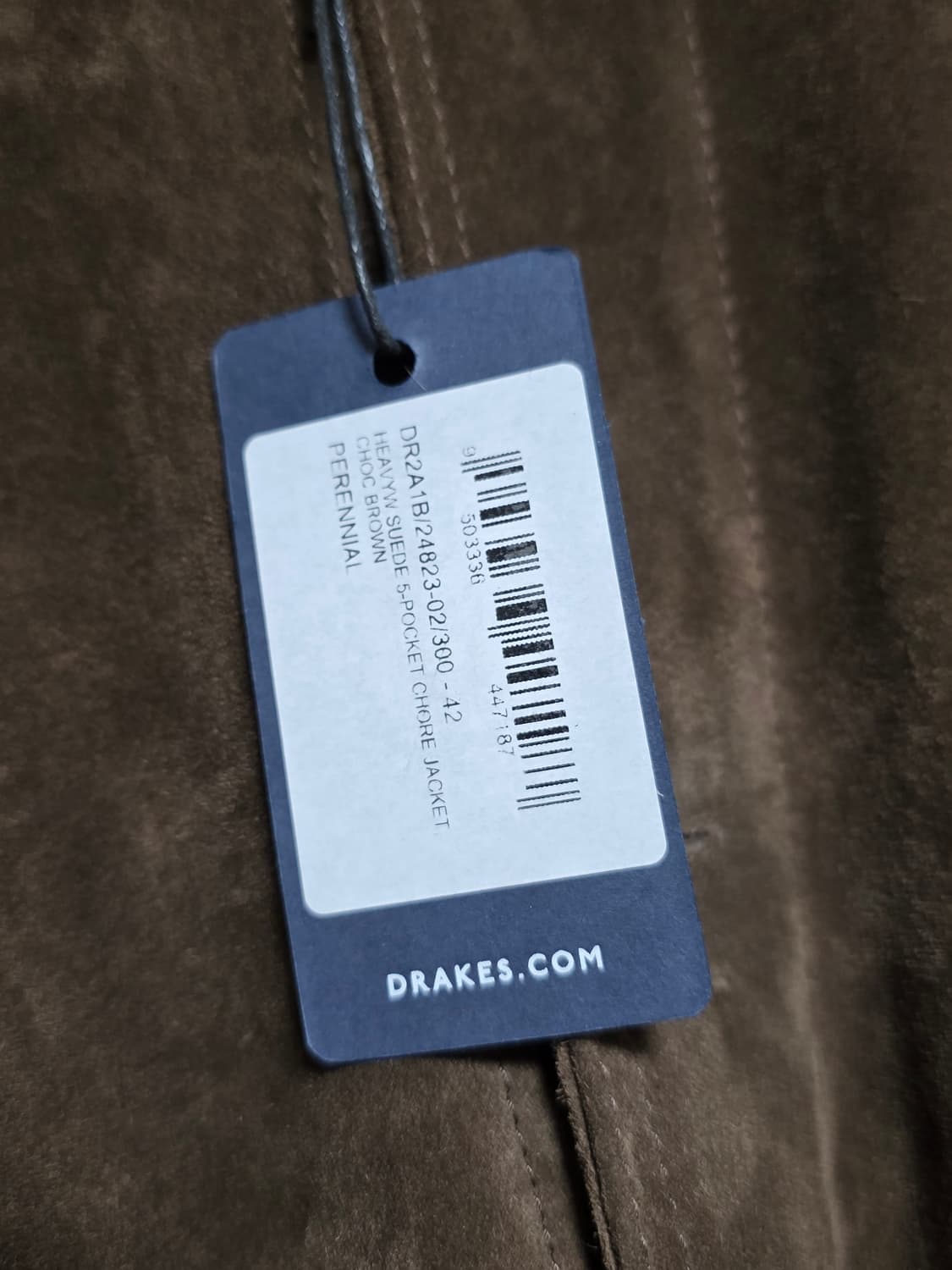 42 새제품 택포180만)25fw드레익스 스웨이드초어 다크브라운 상품이미지3