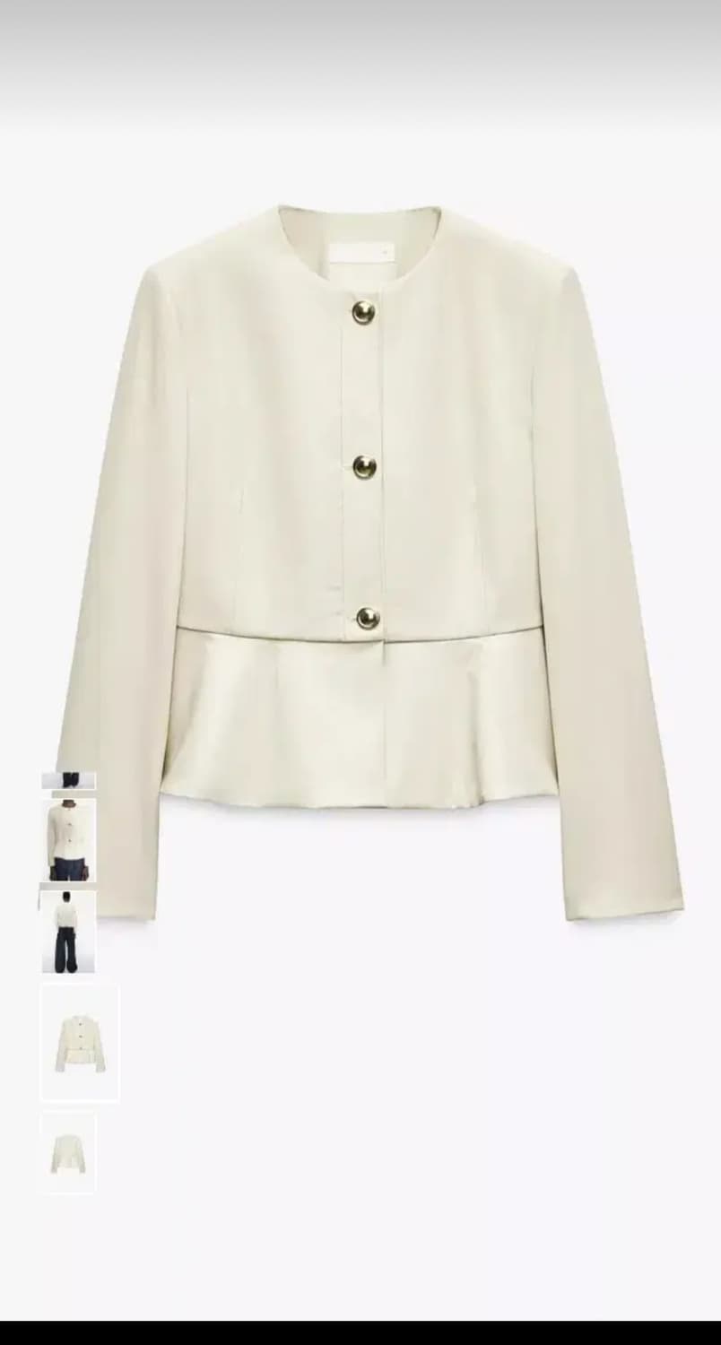 자라 페플럼 에코 레더 블레이져 상품이미지4