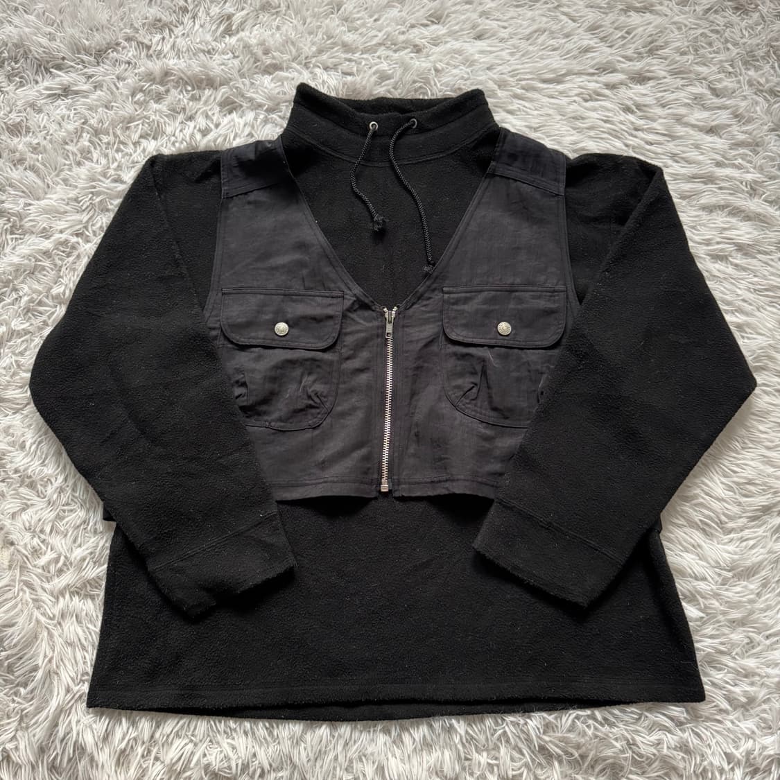 DUVA CLUB 일본빈티지 베스트 후리스 y2k 긴팔 플리스 m 95 상품이미지2