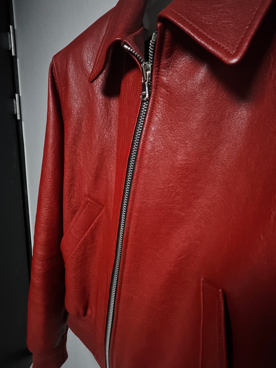 M 사이즈) 렉토 벤 레드 레더자켓 상품이미지2