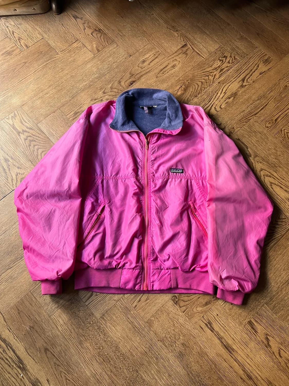 [L]80's 파타고니아 USA 하드 페이딩 나일론 쉘드 웜업 자켓 상품이미지1