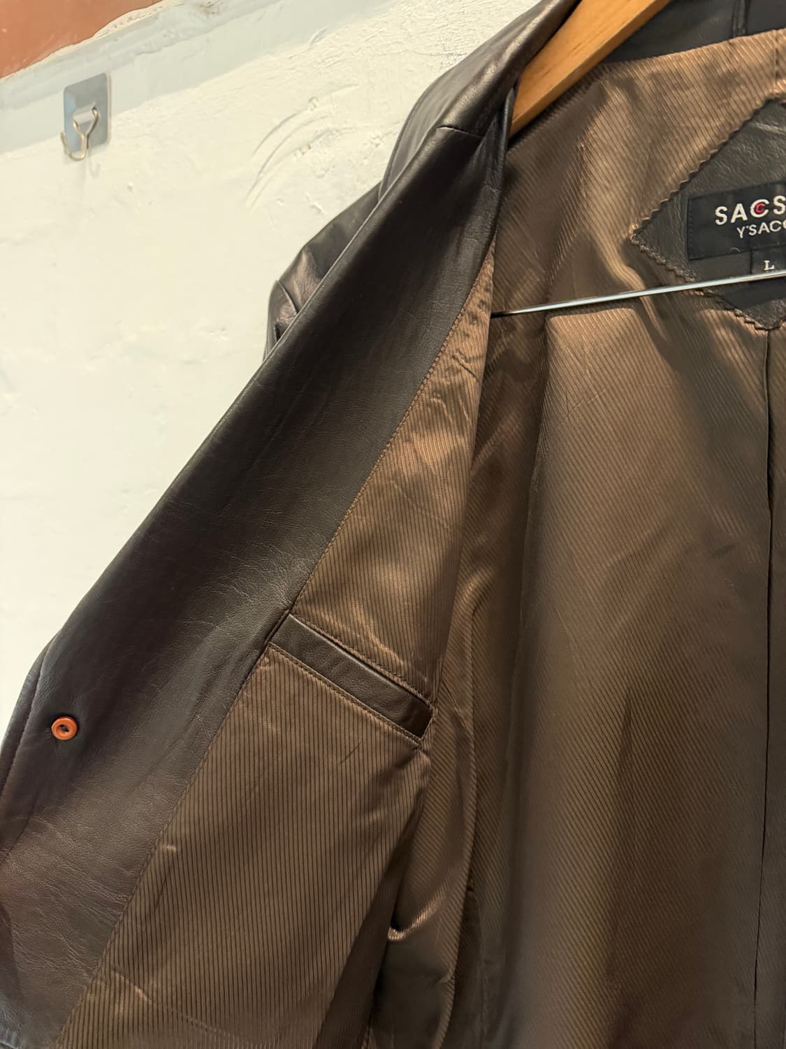 Sacsny Y saccs 요지 야마모토 램스킨 레더 블레이저 자켓 L 상품이미지5