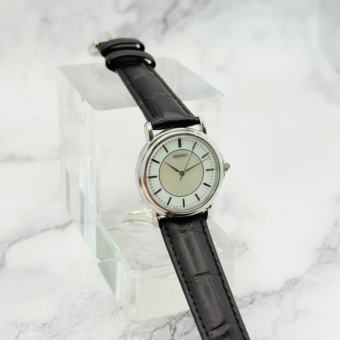 90s00s 빈티지 세이코 실버 쉘 다이얼 워치 상품이미지3