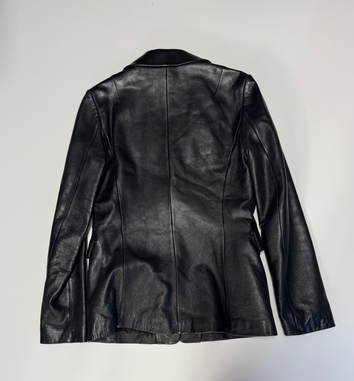 여성 모조에스핀 리얼 양가죽 자켓 블랙 상품이미지2