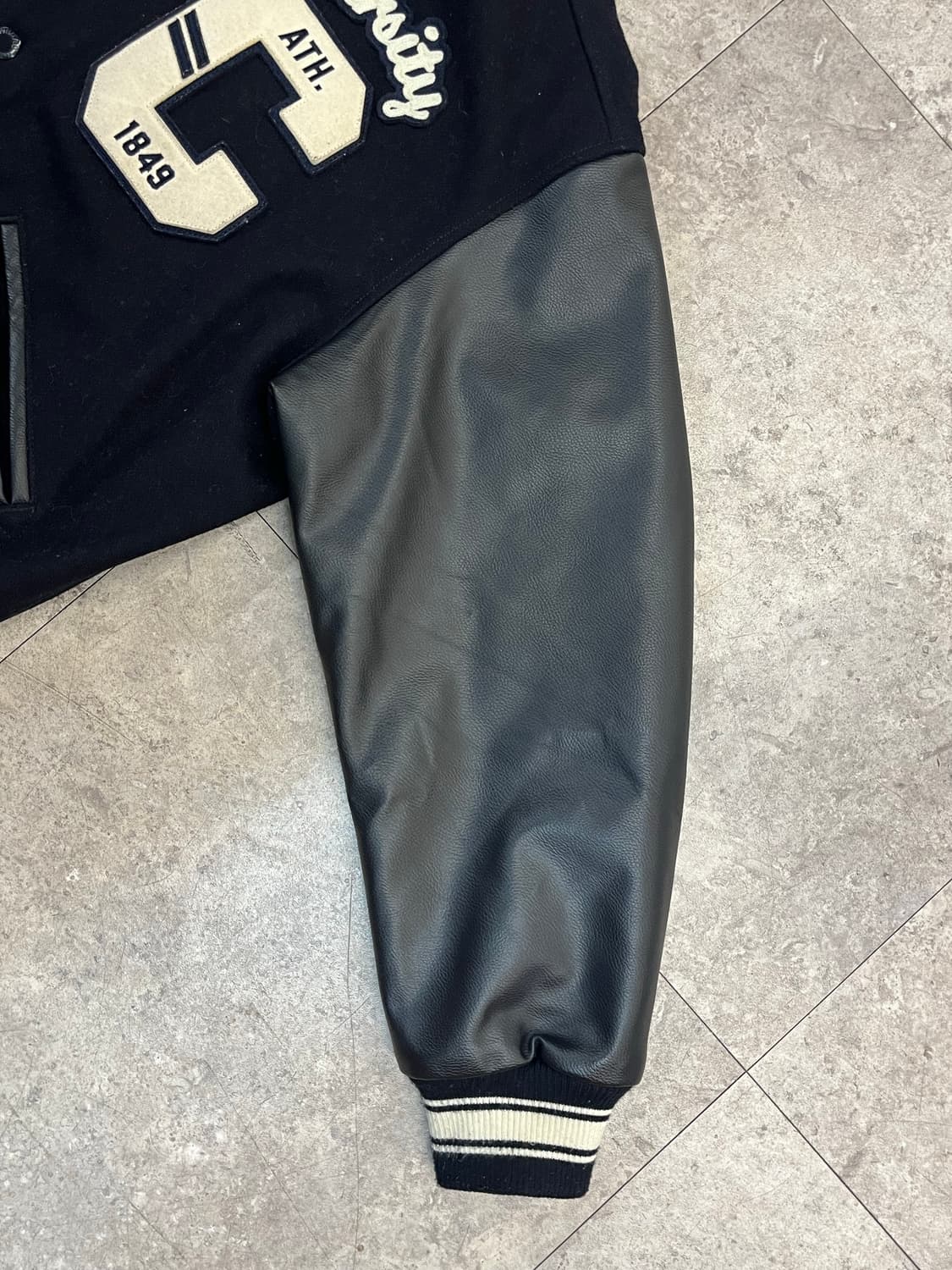 후아유 바시티 자켓 블랙 M #csz2492  상품이미지6