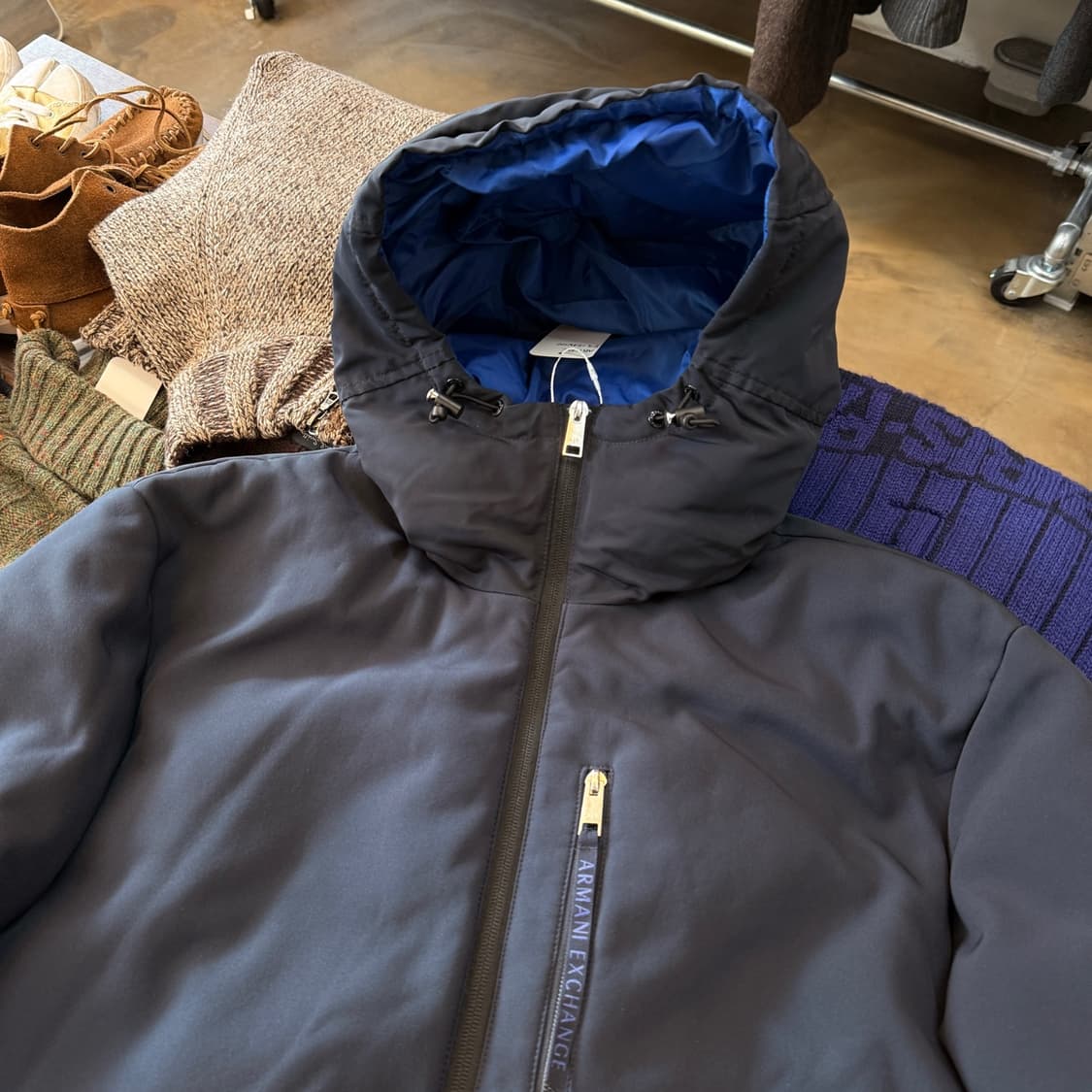 아르마니 익스체인지 후드 패딩 자켓 L XL 상품이미지3