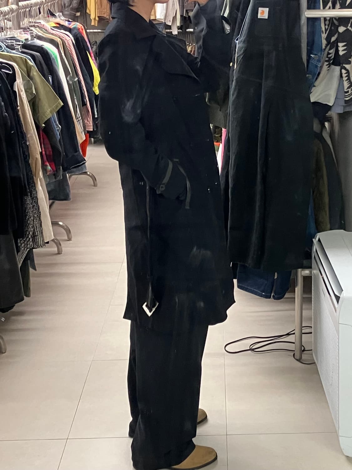 Comme Ca Ism 콤사이즘 블랙 트렌치 코트 상품이미지10