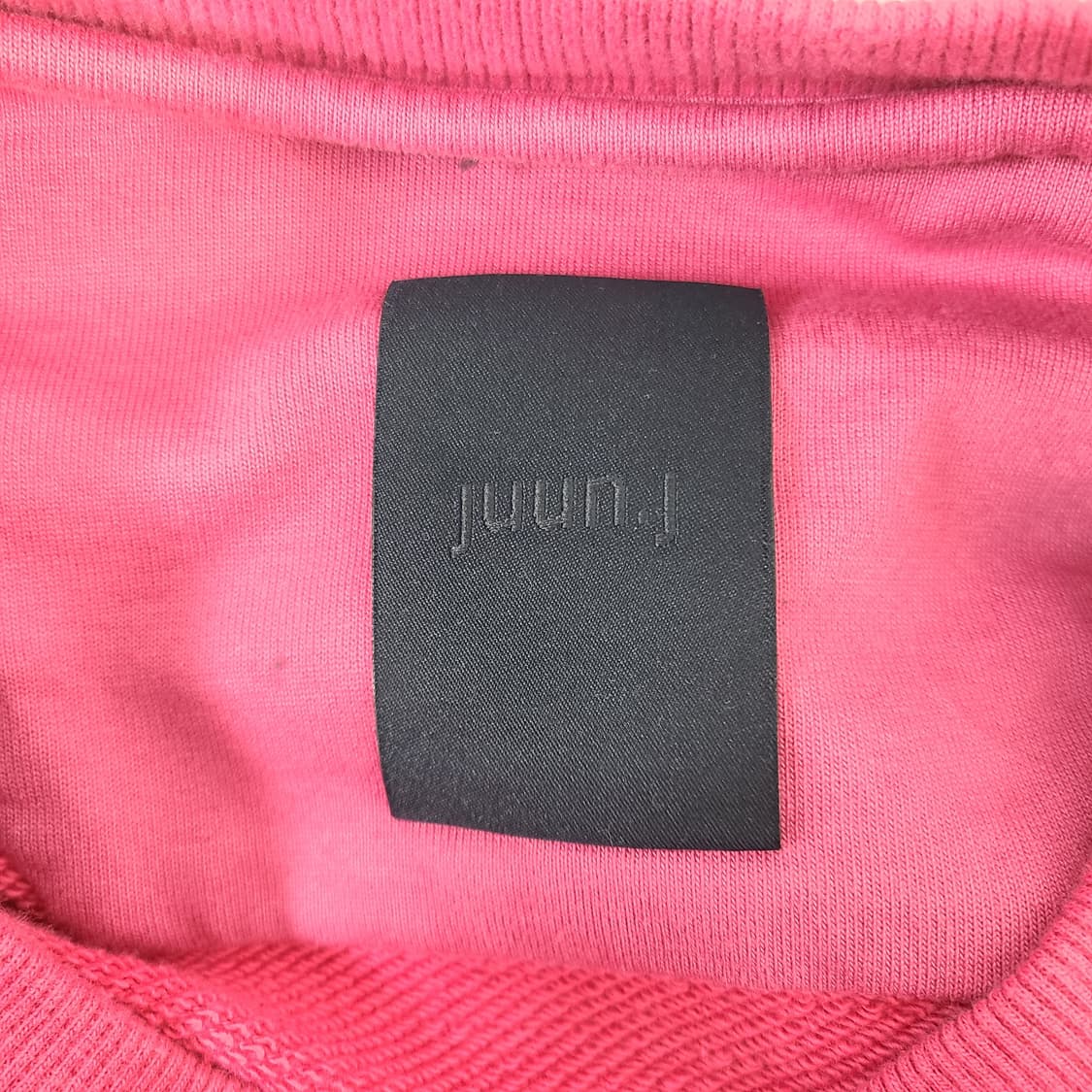 정품 준지 23FW 로고 자수 오버핏 맨투맨 핑크 M(105-110) 상품이미지6