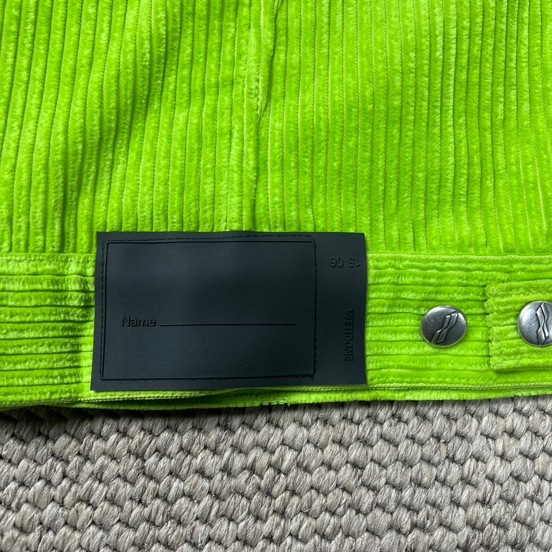 WE11DONE 웰던 코듀로이 자켓 라임 M 상품이미지7