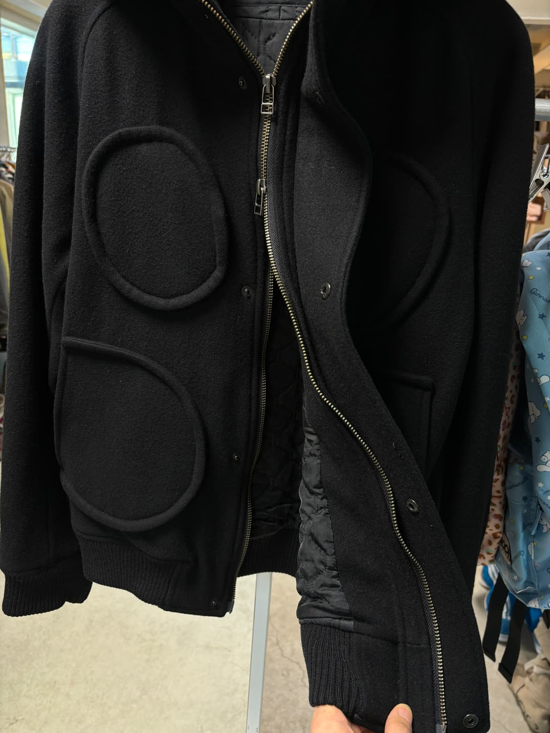 츠모리 치사토 울 후드집업 자켓 상품이미지3