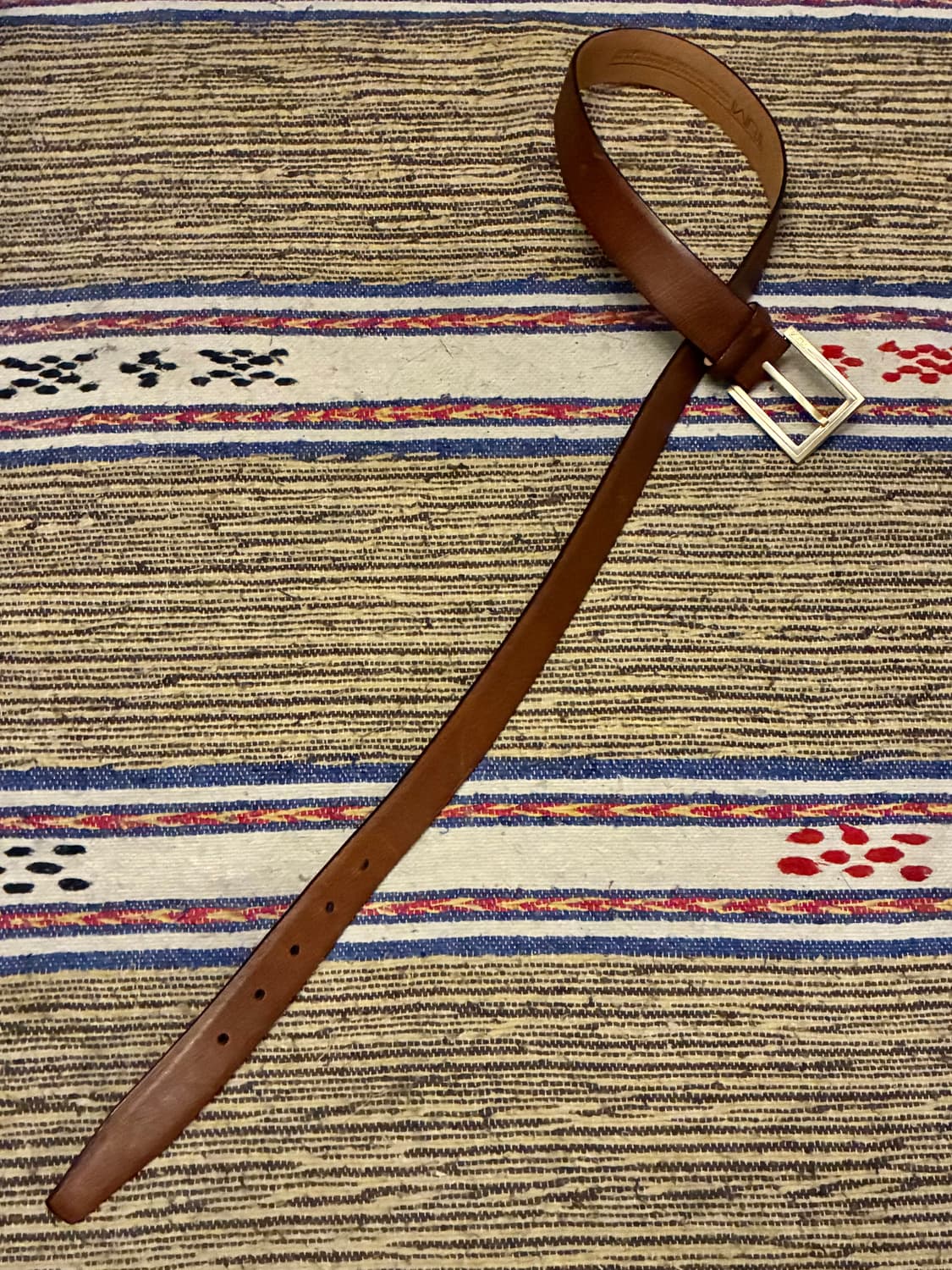 (32~36)Tumi 투미 골드 버클 클래식 레더 가죽벨트 브라운 상품이미지10