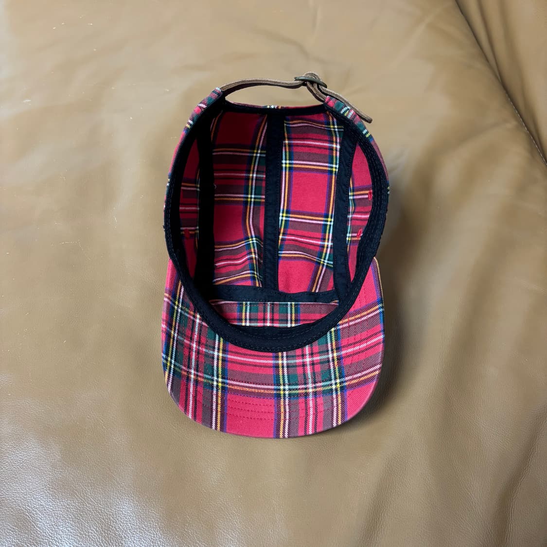 슈프림 캠프캡 모자 박스로고 20FW 타탄체크 레드 상품이미지7