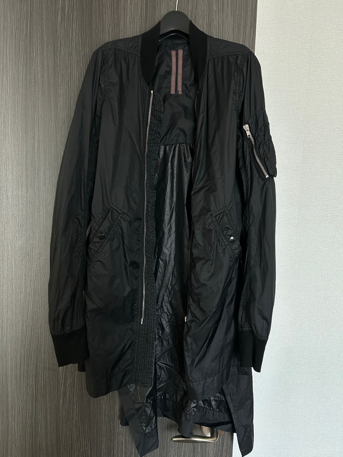 ⁠[M] 릭오웬스 다크쉐도우 15FW 롱 플라이트 봄버 자켓⁠ 상품이미지1