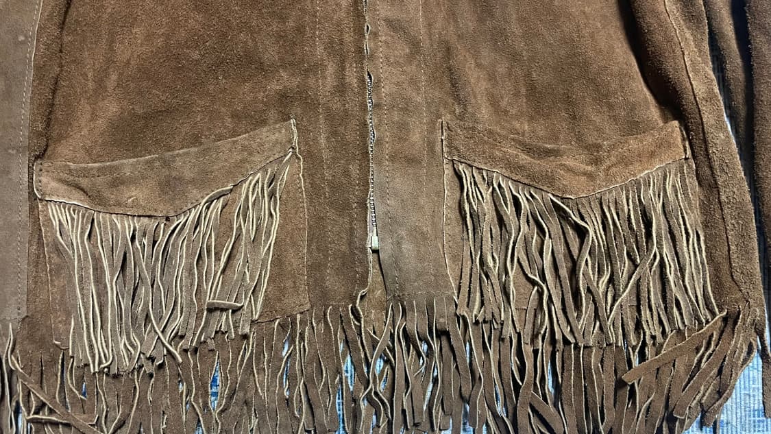USA 60s~70s 미국빈티지 웨스턴 히피 리얼 스웨이드 프린지 자켓 상품이미지8