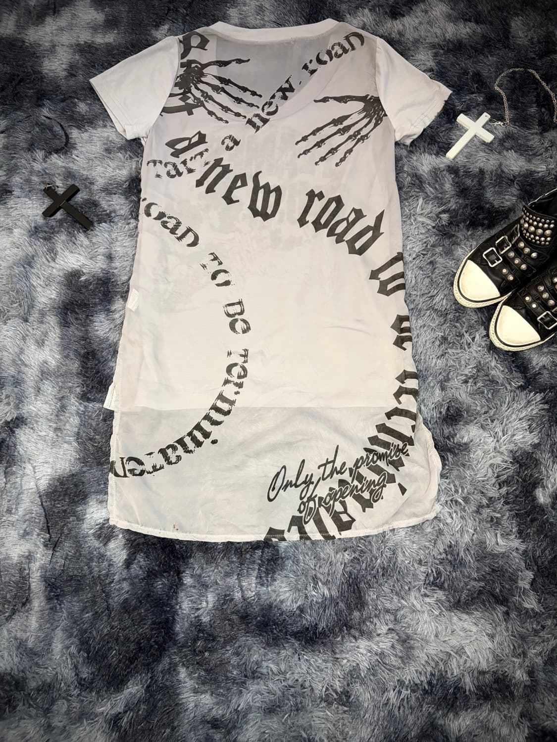 GHOST of HARLEM skull back mesh sleeve 상품이미지10