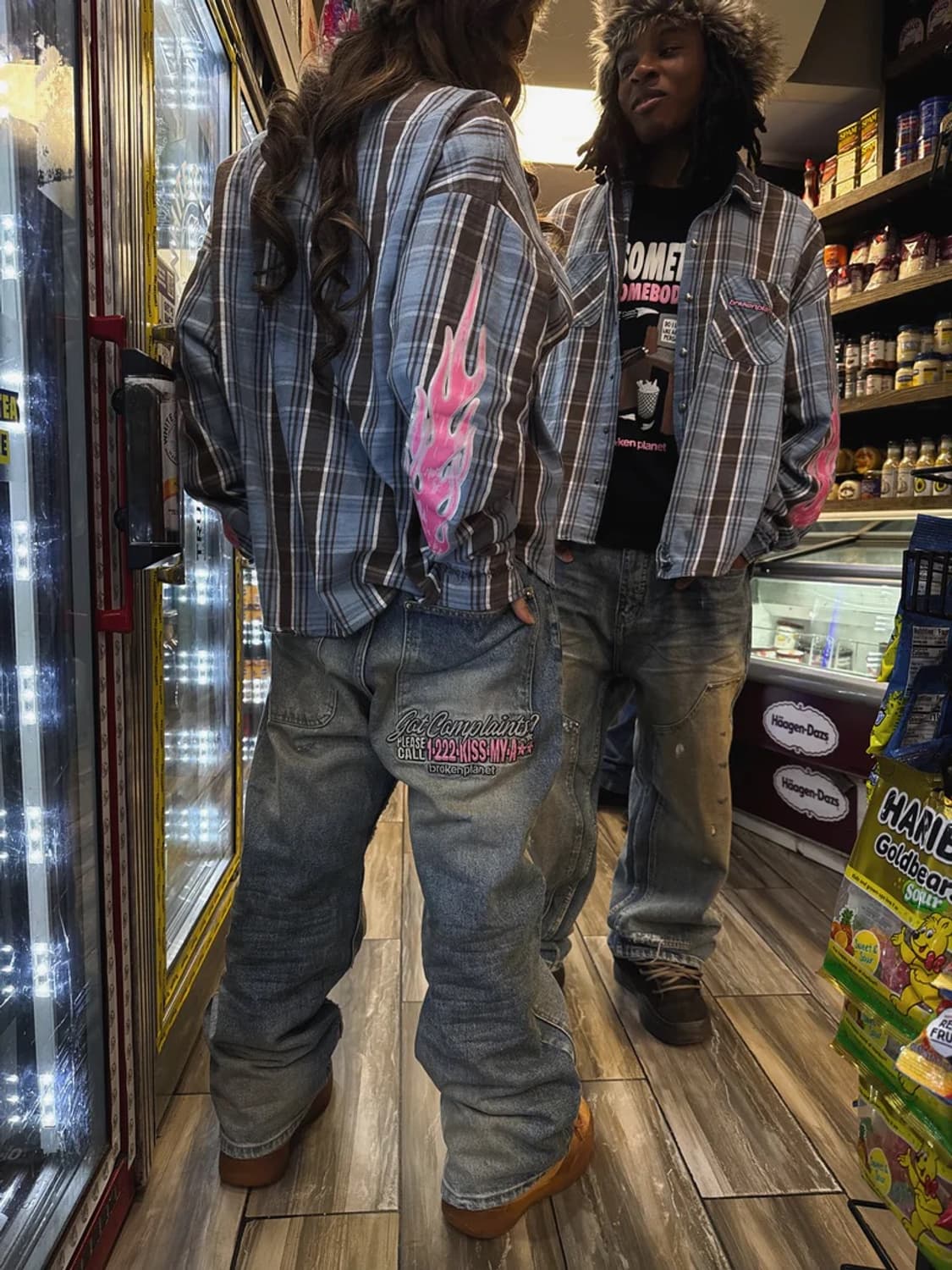 브로큰플래닛 broken planet 더블니 데님 팬츠 상품이미지2