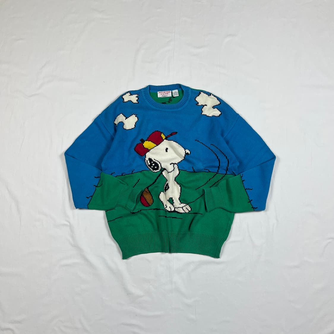 80’s-90‘s 스누피 snoopy 카툰 올프린트 니트 상품이미지1