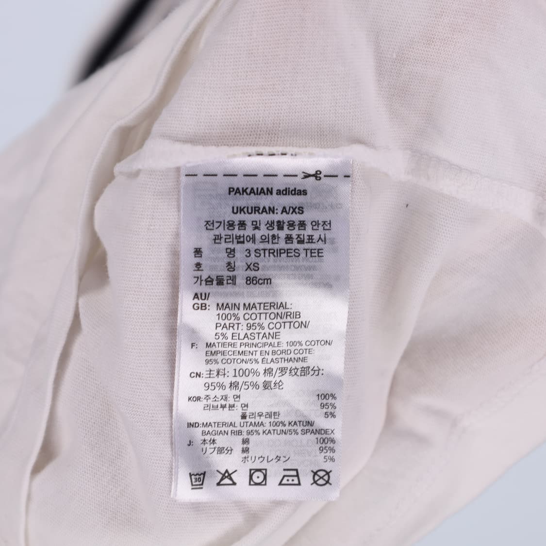 XS 아디다스 삼선 반팔 티셔츠 N7703 상품이미지4