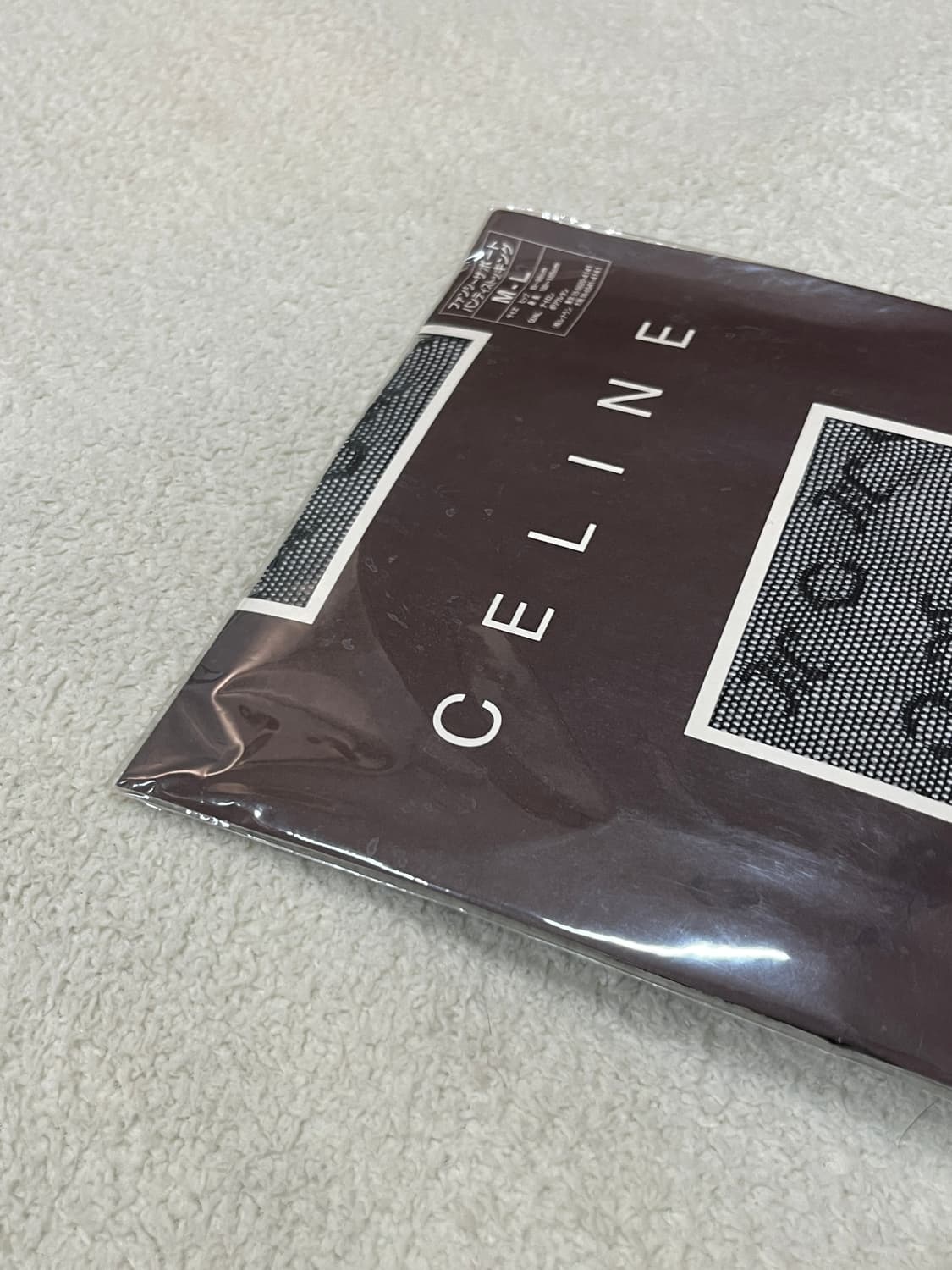 (Deadstock)Celine 셀린느 트리오페 로고 스타킹 블랙 상품이미지1