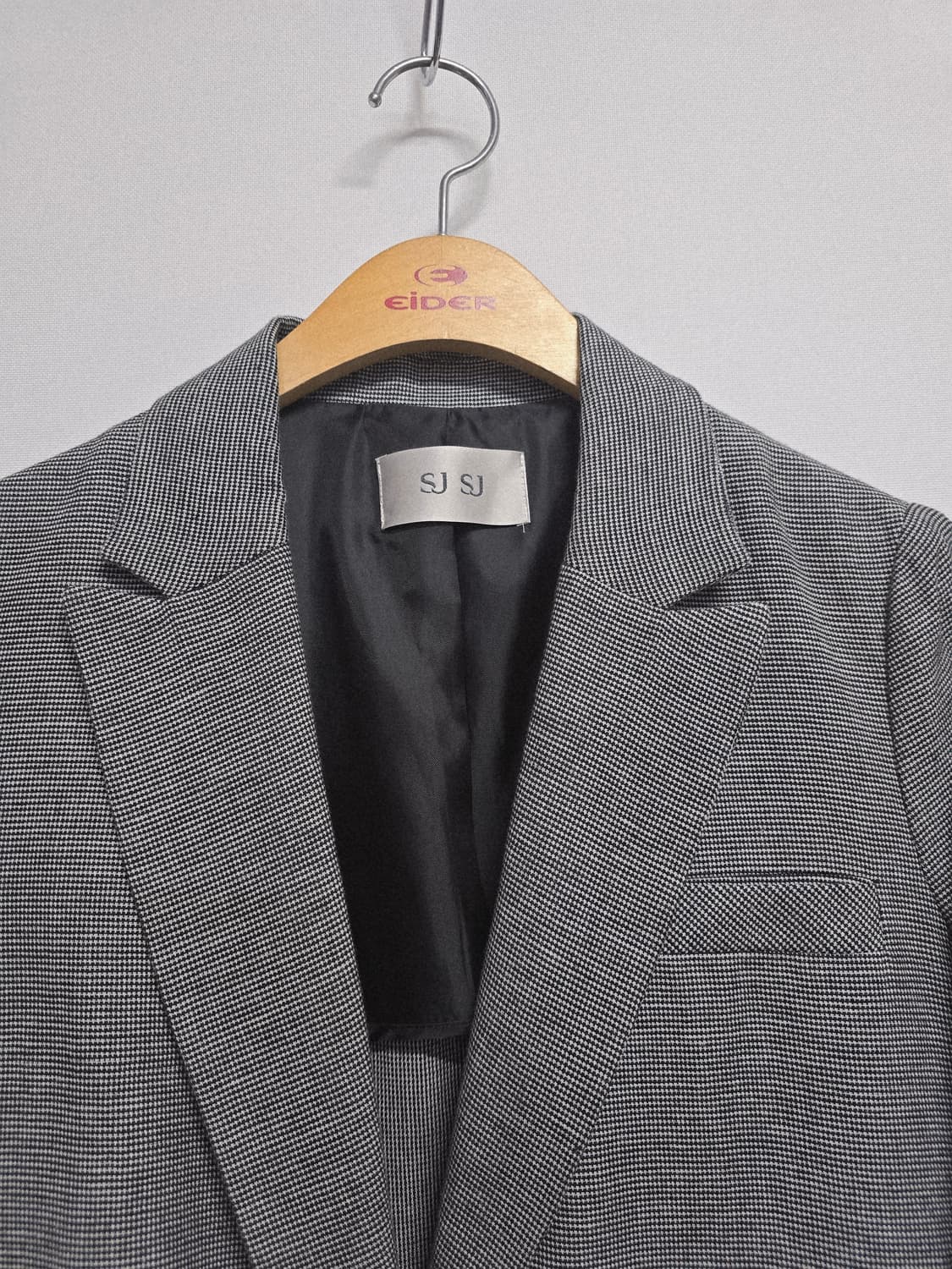 SJ SJ 체크 더블 면마혼방 자켓 상품이미지2