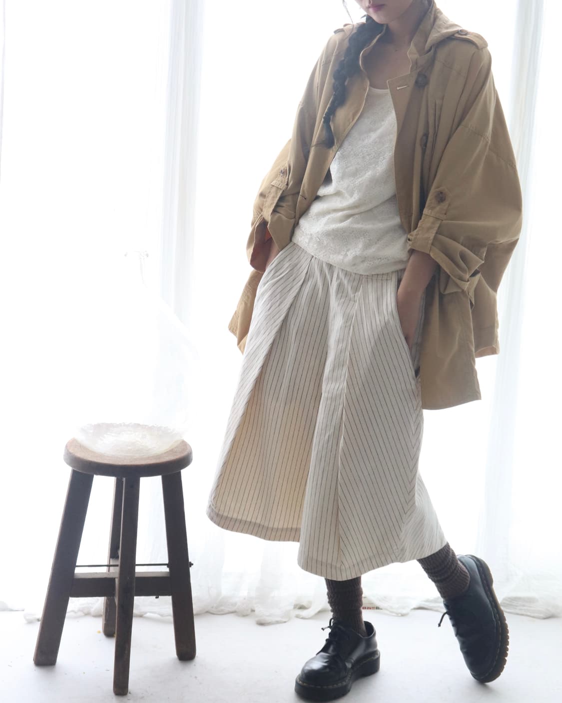 [Beams Heart] Double Button Hood Poncho 상품이미지3