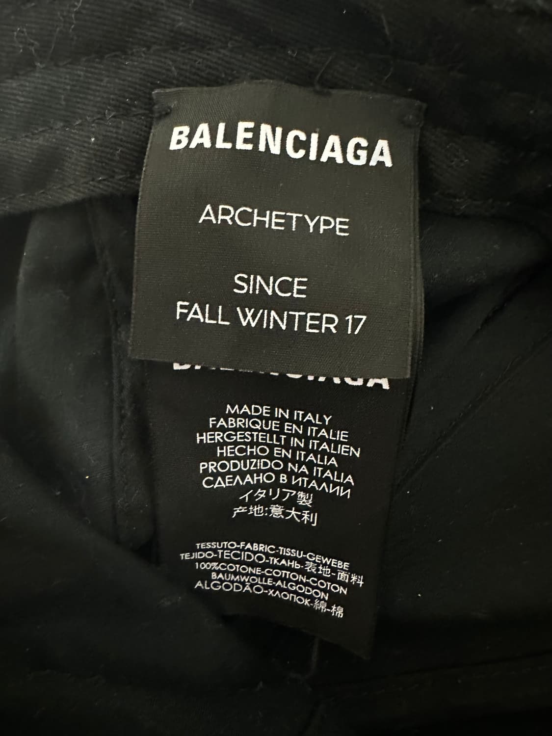 발렌시아가 로고 블랙 볼캡 상품이미지5