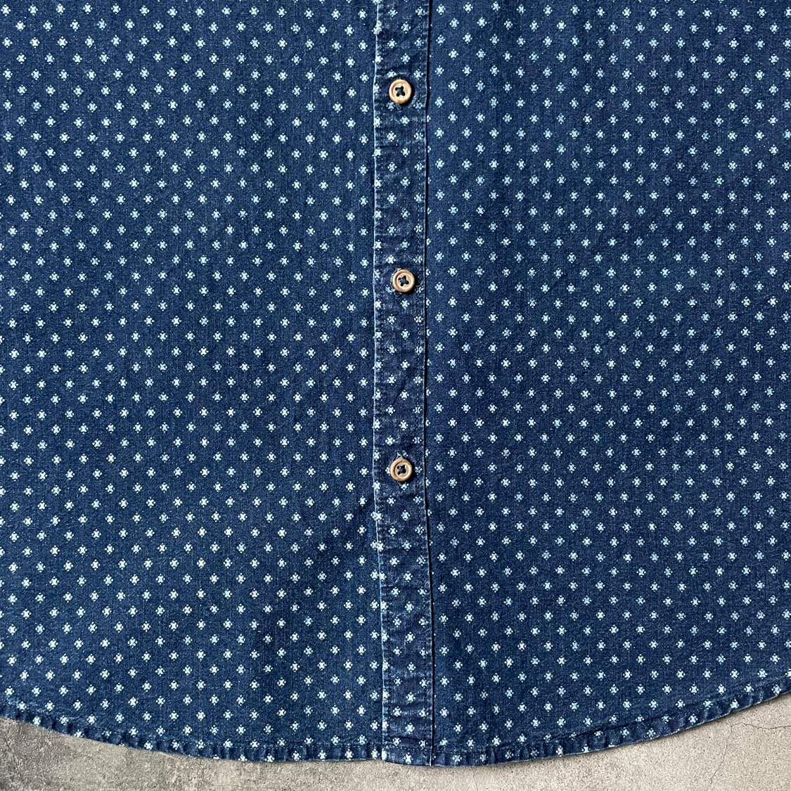 GEORGE 조지 빈티지 네이비 코튼 데님 반팔 셔츠 A00790 상품이미지4