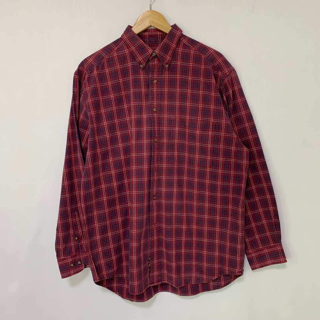 에디바우어 빈티지 체크 남방 긴팔 셔츠 오버핏 남성 M 남녀공용 상품이미지2