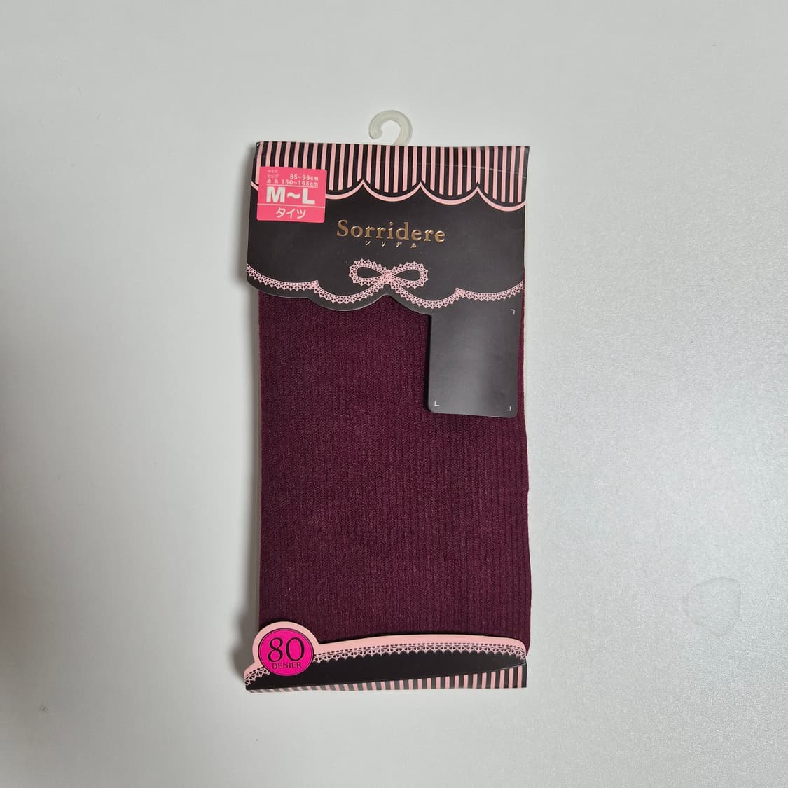 Sorridere 80데니아 버건디 골지 팬티스타킹 상품이미지3