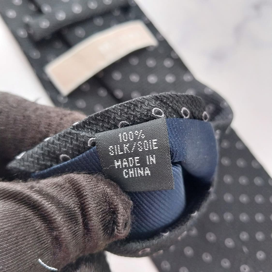 마이클코어스 실크 블랙 패턴 넥타이 8.2cm A+등급 K2130 상품이미지9