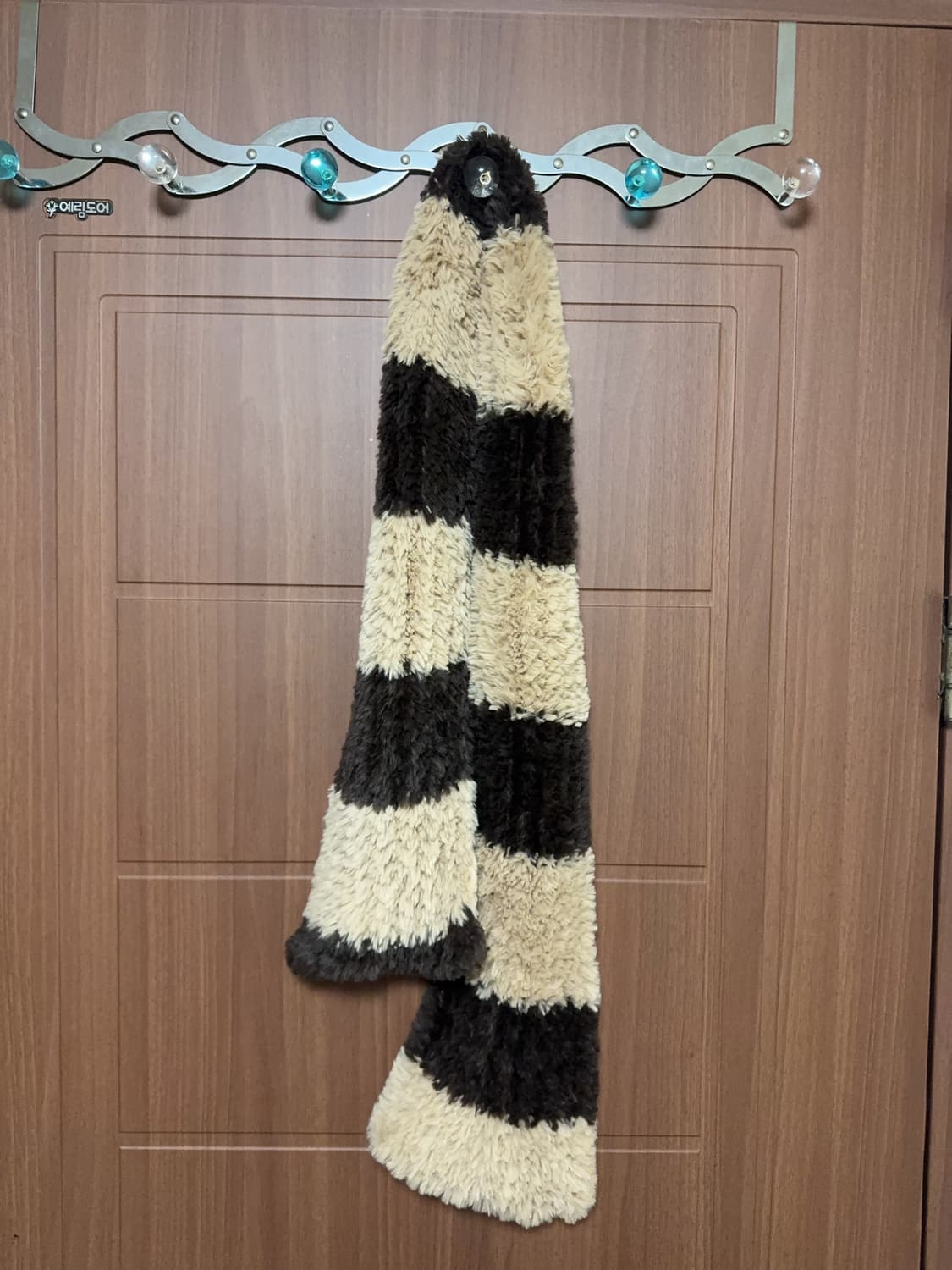 모리걸 하구미 일본 빈티지 스트라이프 모코모코 퍼 머플러 목도리 상품이미지1