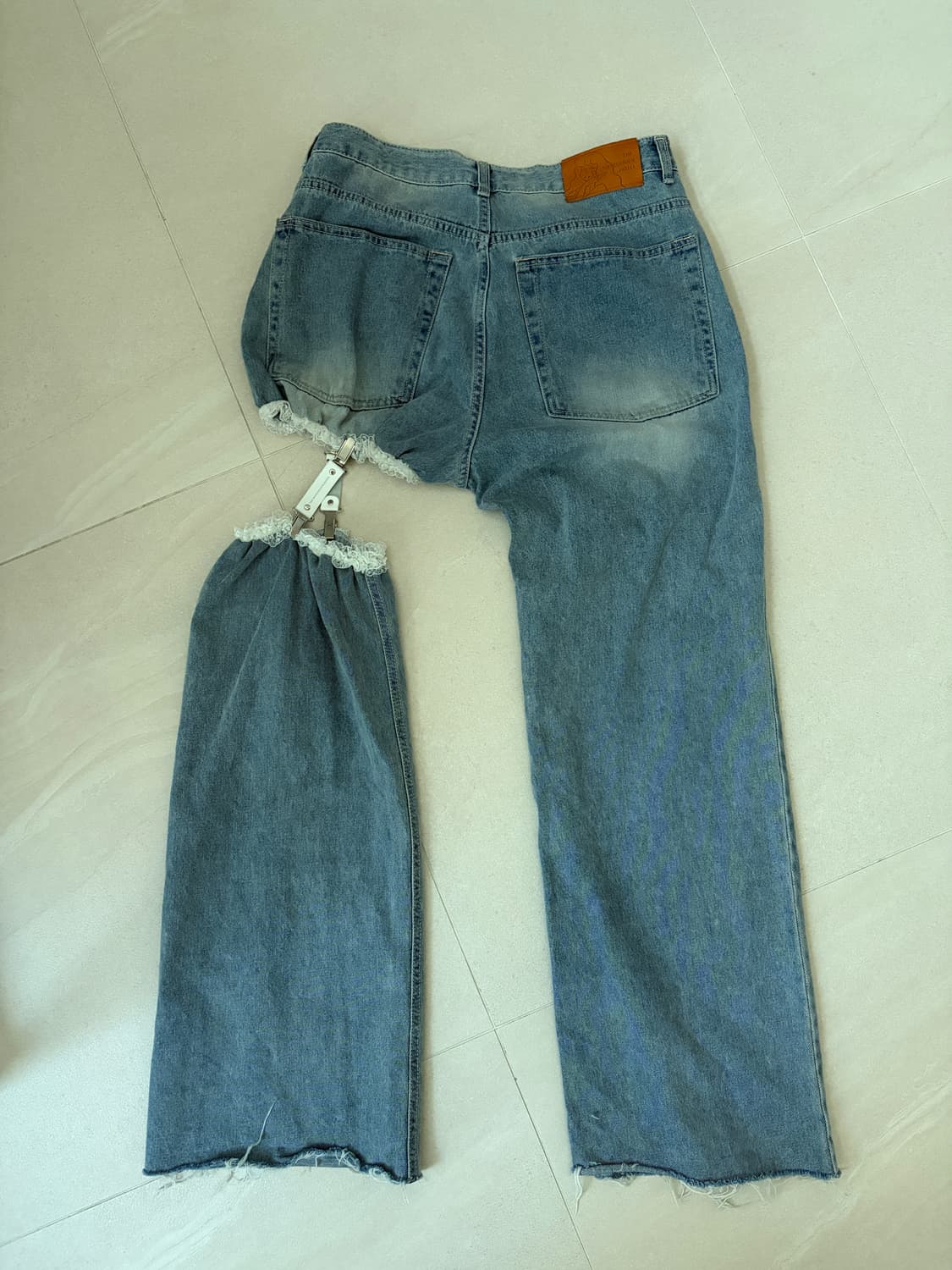 더미스테리어스호텔 가터 데님팬츠 상품이미지2