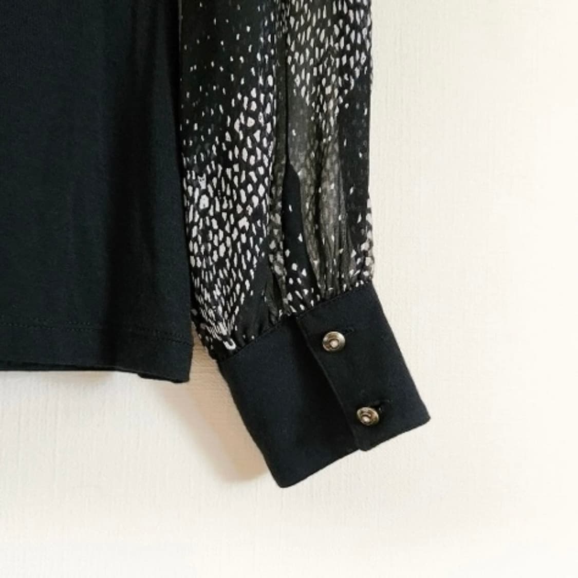 로베르토 카발리 블랙 캐시미어 블렌드 실크 블라우스 상품이미지4