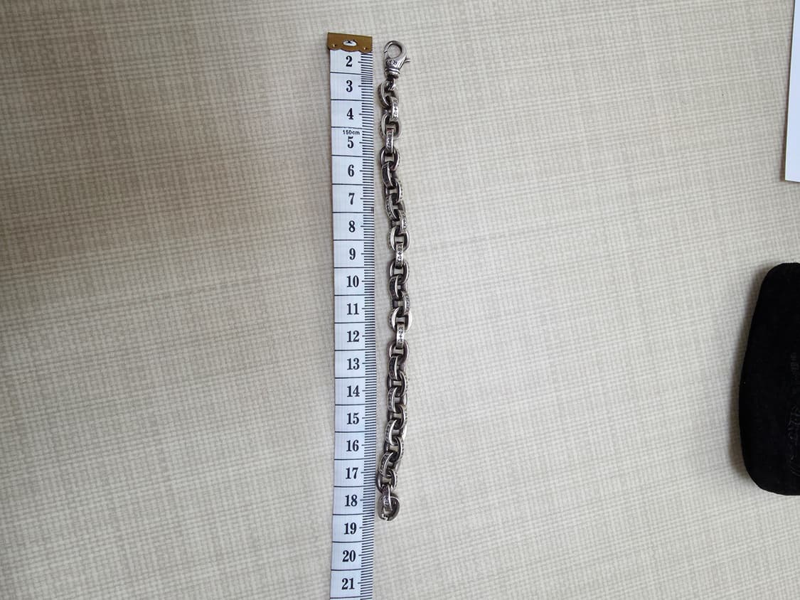 크롬하츠 페이퍼체인 라지 7인치 팔찌 상품이미지5