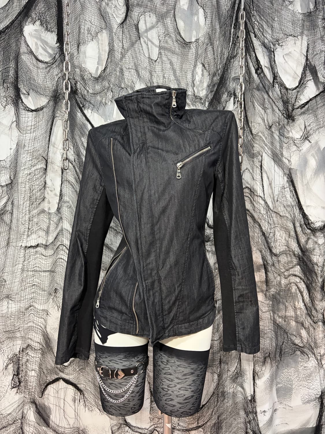 Rockchic high neck zipper detail jacket 상품이미지8