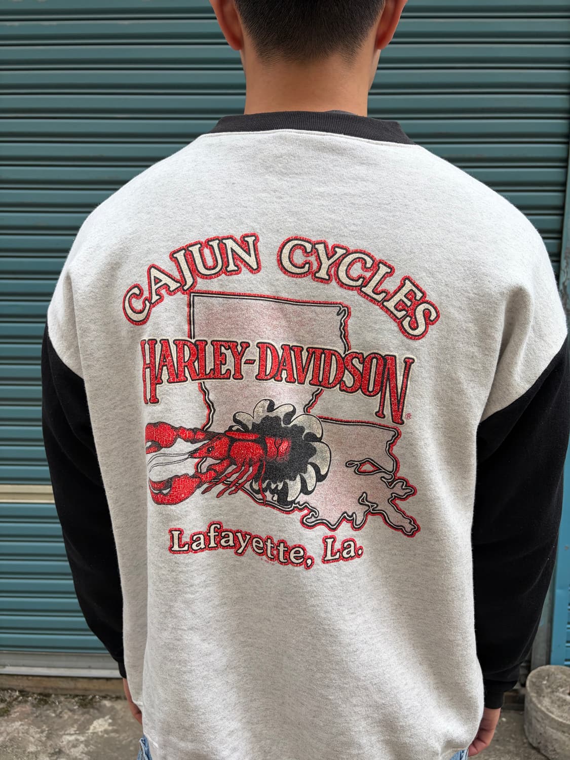 90’s Harley Davidson Cajun cycles sweat  상품이미지3