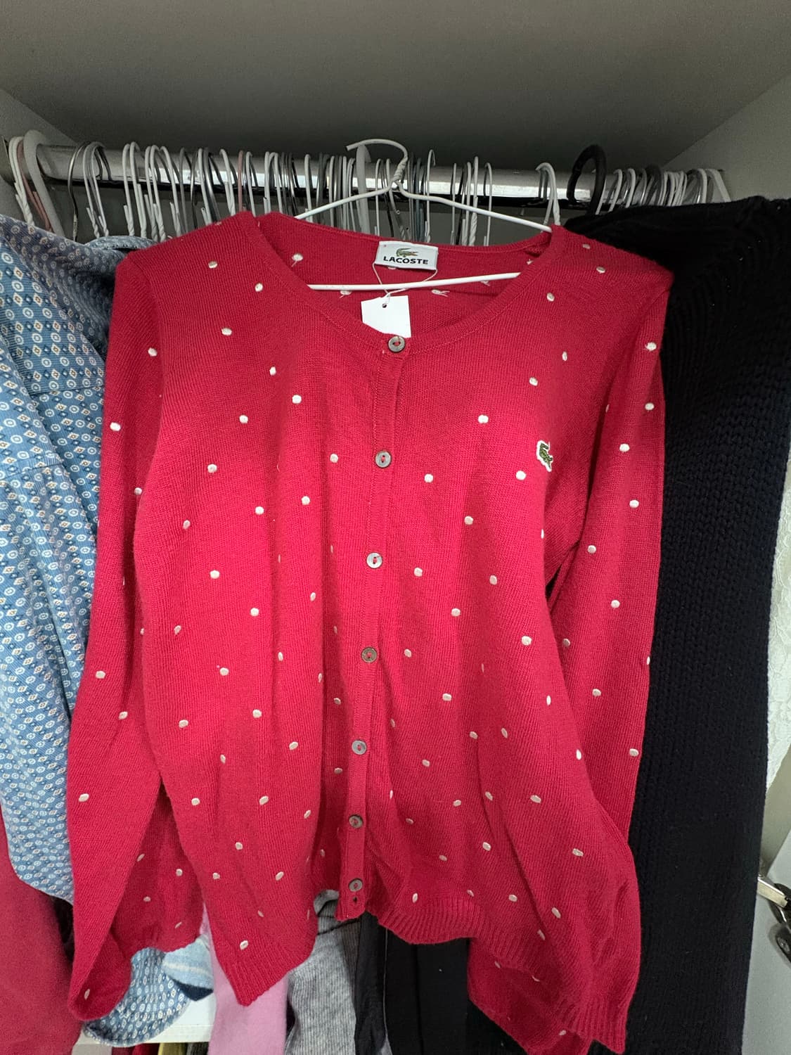 라코스테 도트 가디건 상품이미지1