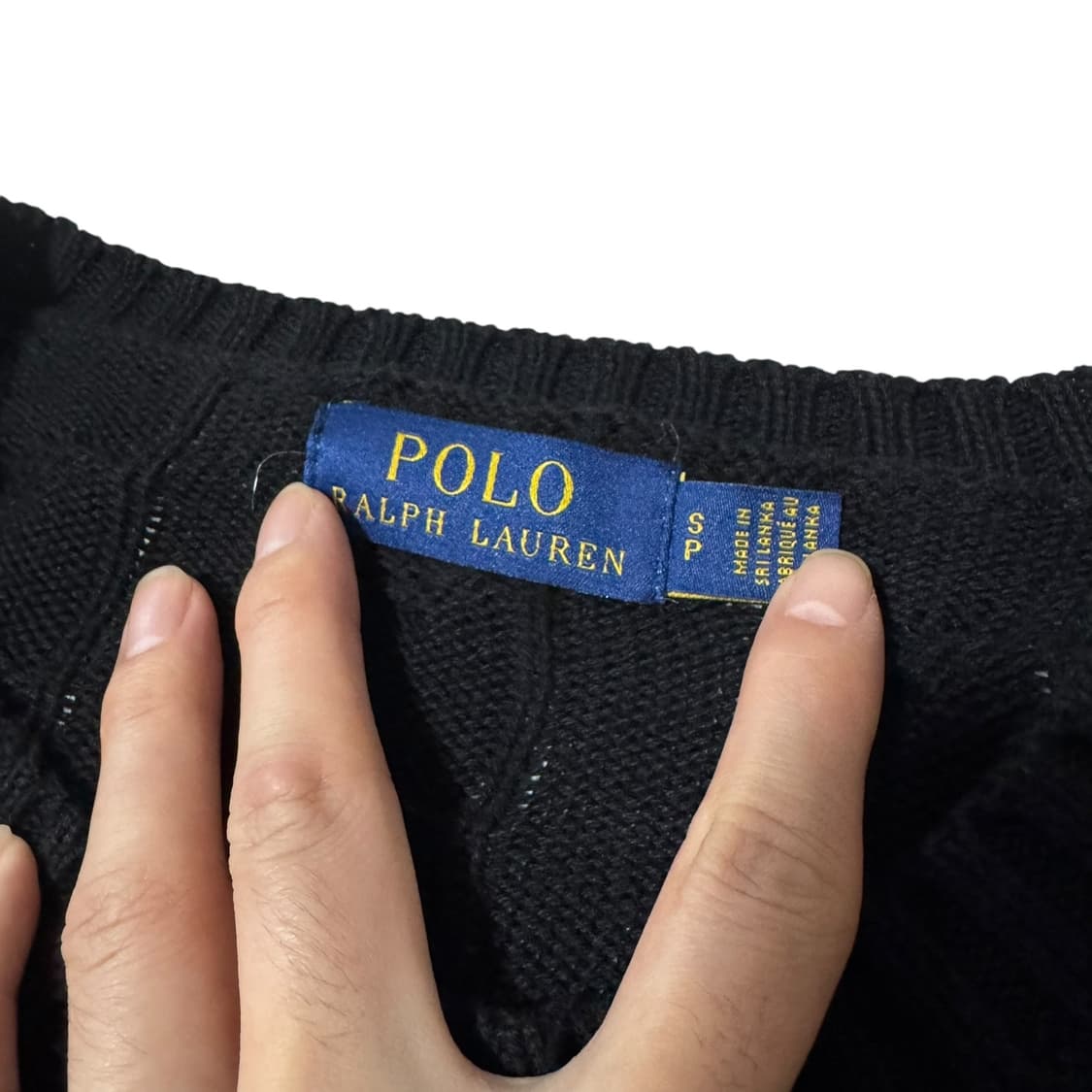 신형 폴로 랄프로렌 블랙 꽈배기 니트 상품이미지3