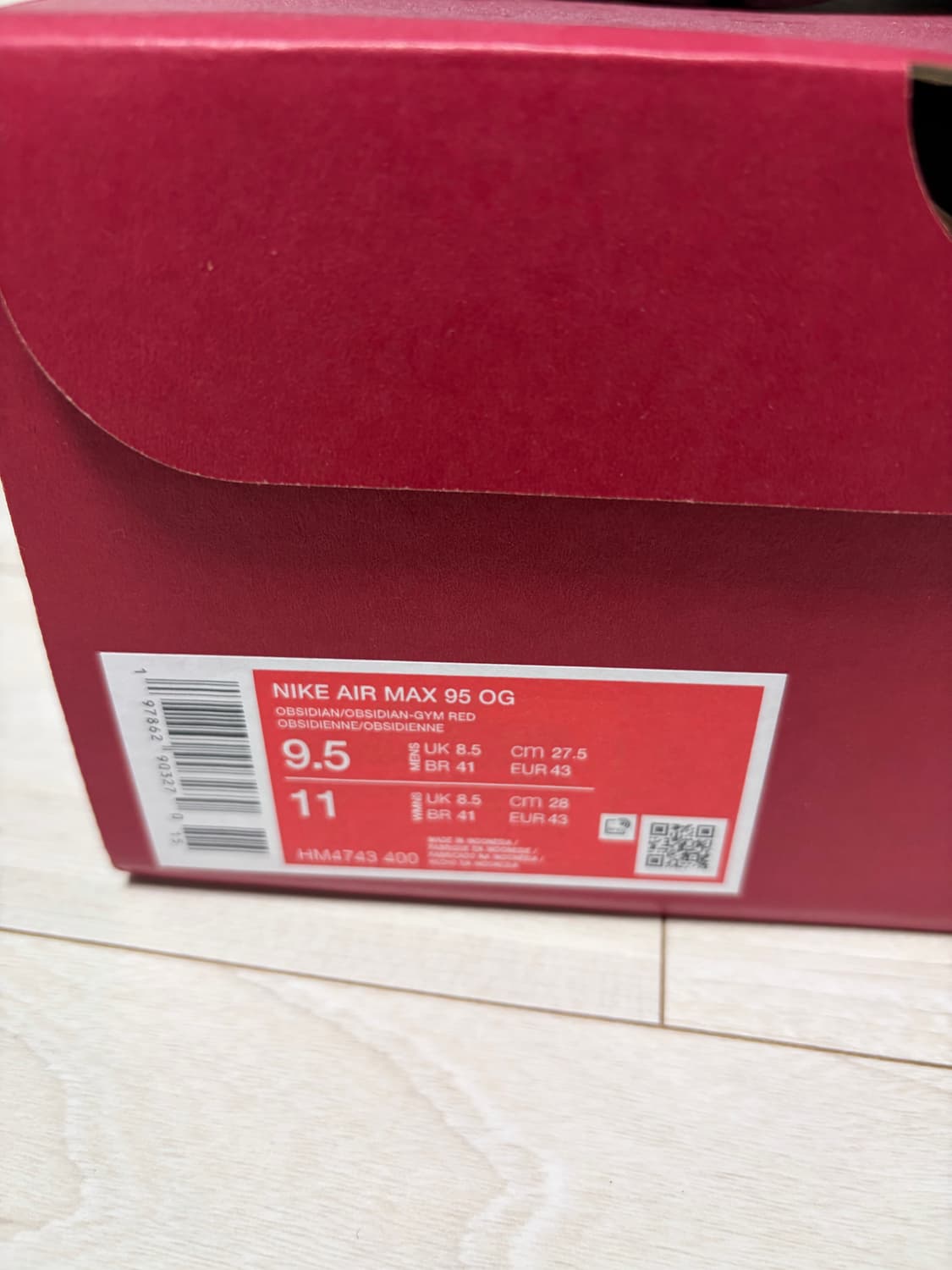 (275) 나이키 리바이스 에어맥스 95 옵시디언 상품이미지10