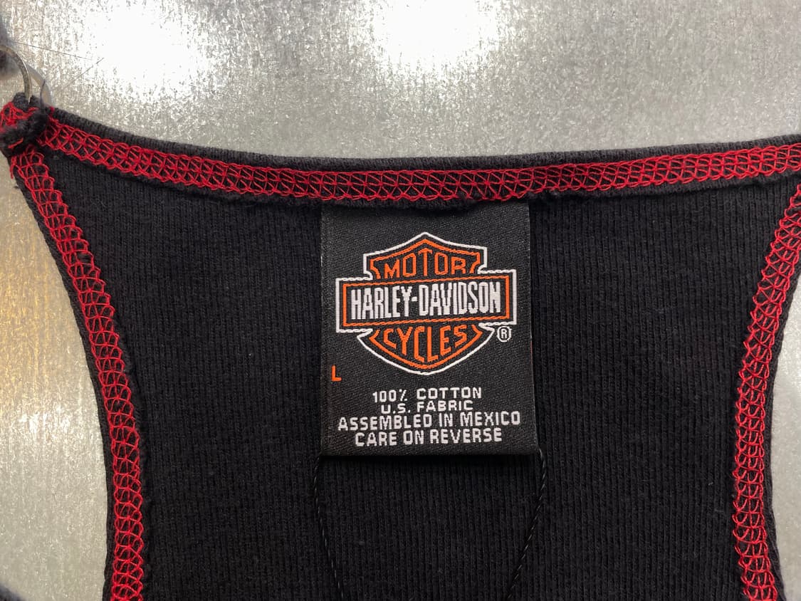(L) Harley Davidson 할리 나비 프린팅 슬리브리스 끈나시 상품이미지9