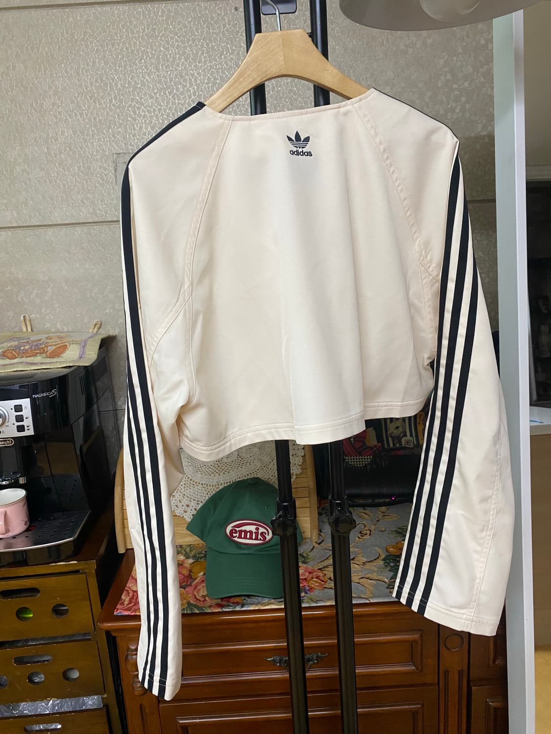 아디다스 3선 크롭 트렌치 XS 상품이미지4