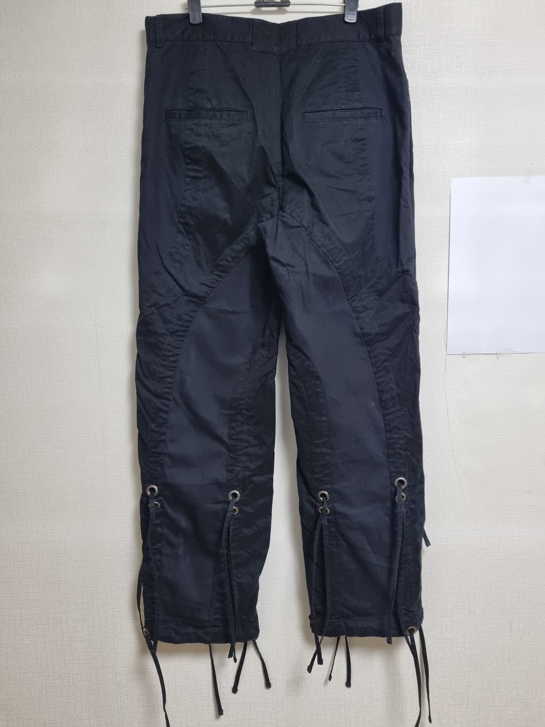 매스노운 퍼커링 스트링 조거 팬츠 MSTCP001-BK M 상품이미지3