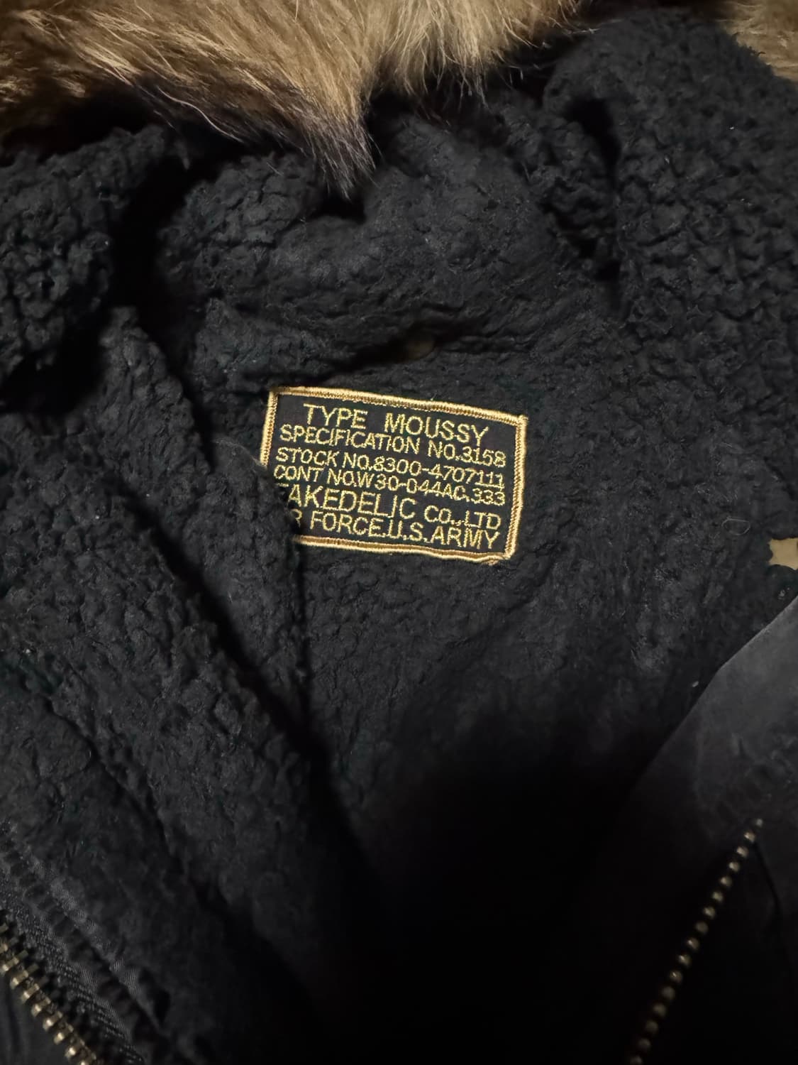 Moussy Black fur long jacket 상품이미지4